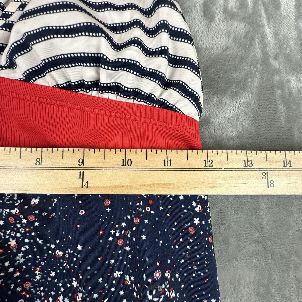Carve Designs Women's L Red White Blue Dahlia One Piece Stripes Stars Speckles - Picture 4 of 6